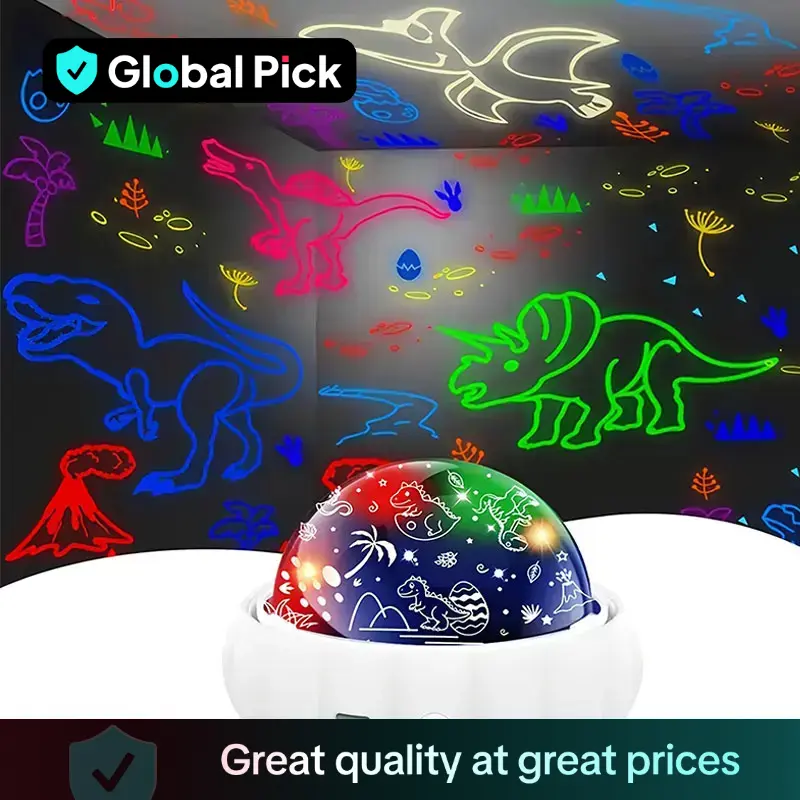360° Rotating Night Light Star Projector, 1 Count USB Powered Starry Sky Dinosaur Projector Light, Bedroom Ceiling Wall Decor, Best Gift for Boys Girl