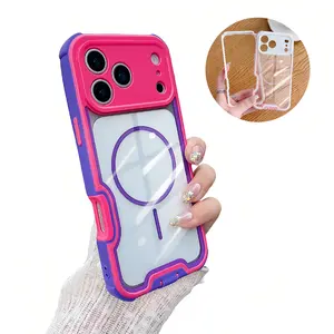 #Summervibes [Free!!Ship!] Shockproof Heavy Duty Protector Case for iPhone 17 Pro Max 16 15 Mag Safe Edge Sided Phone Cover with Dust Plug for Charging Port