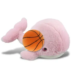 PLUSH BASKETBALL - SUPER-SOFT PLUSH - PINK WHALE LARGE 13"