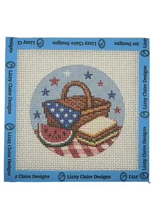 Patriotic Picnic Needlepoint Canvas