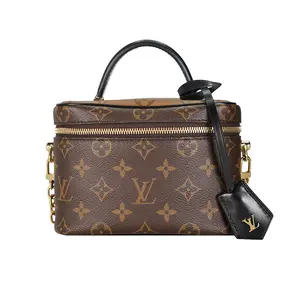 Pre-owned Louis Vuitton Monogram Crossbody Bags Canvas Vanity PM Reverse with Gold Hardware