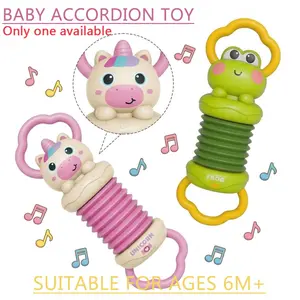 Baby Accordion Toy, Stretch Press Sound Toy for Toddlers, Cute Cartoon Design, Easy Grip Rattle, Perfect Gift for Baby Grasp Training, Parent-Child Interaction Tool, Music Starter Toy for Newborns and 0-3 Years Old Babies