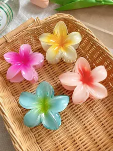 Simple Flower Design Hair Claws, Casual and Versatile Hair Accessories for Women, Minimalist Headwear Suitable for Thick Hair