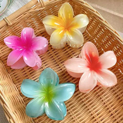 Simple Flower Design Hair Claws, Casual and Versatile Hair Accessories for Women, Minimalist Headwear Suitable for Thick Hair