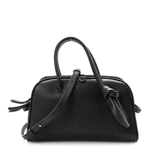 Pre-owned jacquemus Calfskin Shoulder Bags Grained Le Petit Turismo Black