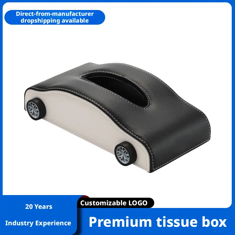 Creative Car Tissue Box for Interior Use Popular Car Accessory Customizable Logo Direct-from-Manufacturer Dropshipping Available