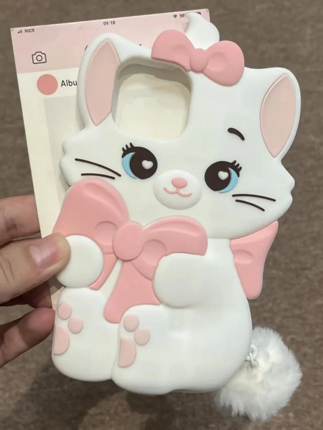 3D Cute Pink Bow Soft Silicone Protective Case with Chain for iPhone 17 Pro Max, 16, 15, 14
