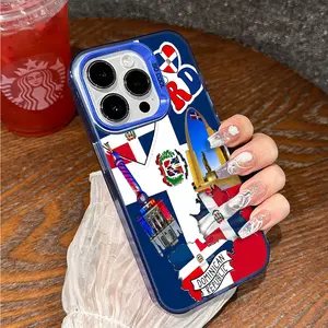 Dominican Pride Shockproof Phone Case for iPhone 7 8 X XR 11 12 13 14 15 16 17 Pro Max Plus Air Protecitved Cover Affordable Personality Dominican Republic