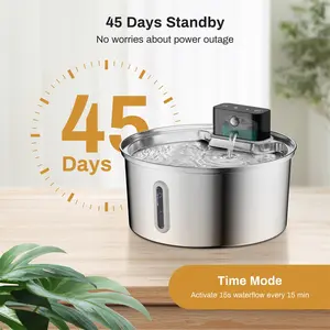 Smart Stainless Steel Pet Water Fountain, 3.2L Capacity, Cordless Design, Motion Sensor, Automatic Circulation, Ideal for Dogs & Cats, Automatic Water Bowl