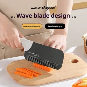 Stainless Steel Wave Knife Household Vegetable Cutter French Fry Cutter Kitchen Multi-Purpose Knife Creative Wave Cutters