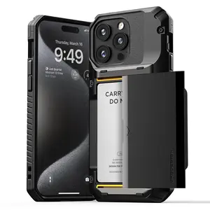 iPhone 15 Series Case Damda Glide Pro - Metal Protection Cover for Wireless Smartphone with Card Access