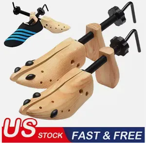 2025 One Pair 2-way Wooden Adjustable Shoe Stretcher for Men Women Size 9-13
