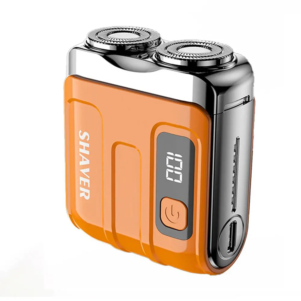 Portable Electric Shaver, USB Rechargeable Electric Razor with Digital Display, Compact Design Shaver for Travel & Outdoor Camping, Cordless Portable Shaver