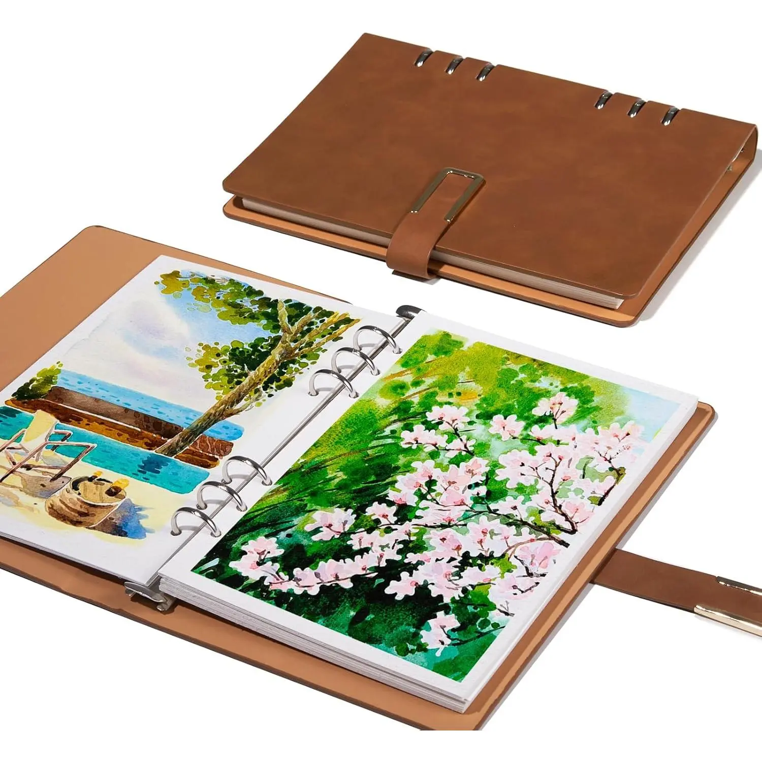 Watercolor Sketchbook, Cotton Acid Free Watercolor Journal,300gsm/140lb Cold Press Watercolor Paper for Artists,Adults,Students,20 Sheets,9.25 * 6.3 Inches