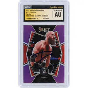 Tommaso Ciampa WWE Autographed 2022 Panini Select Purple Prizm #172 #/75 CGC Fanatics Witnessed Authenticated Card - Fanatics Authentic Certified