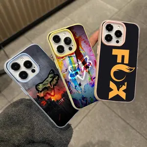 F-FOXs Motorcycle Racing Cartoon Phone Case For iPhone 17 16 15 14 13 Pro Max Plus Mini Luxury Jelly Material Case Fashion Durable Crystal Clear Stylish Shockproof Scratch-Resistant Perfect Fit