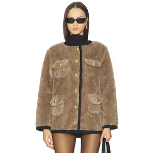 Maude Club Elodie Jacket in Taupe