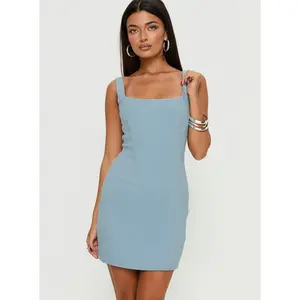Gizela Corset Mini Dress Dusty Blue