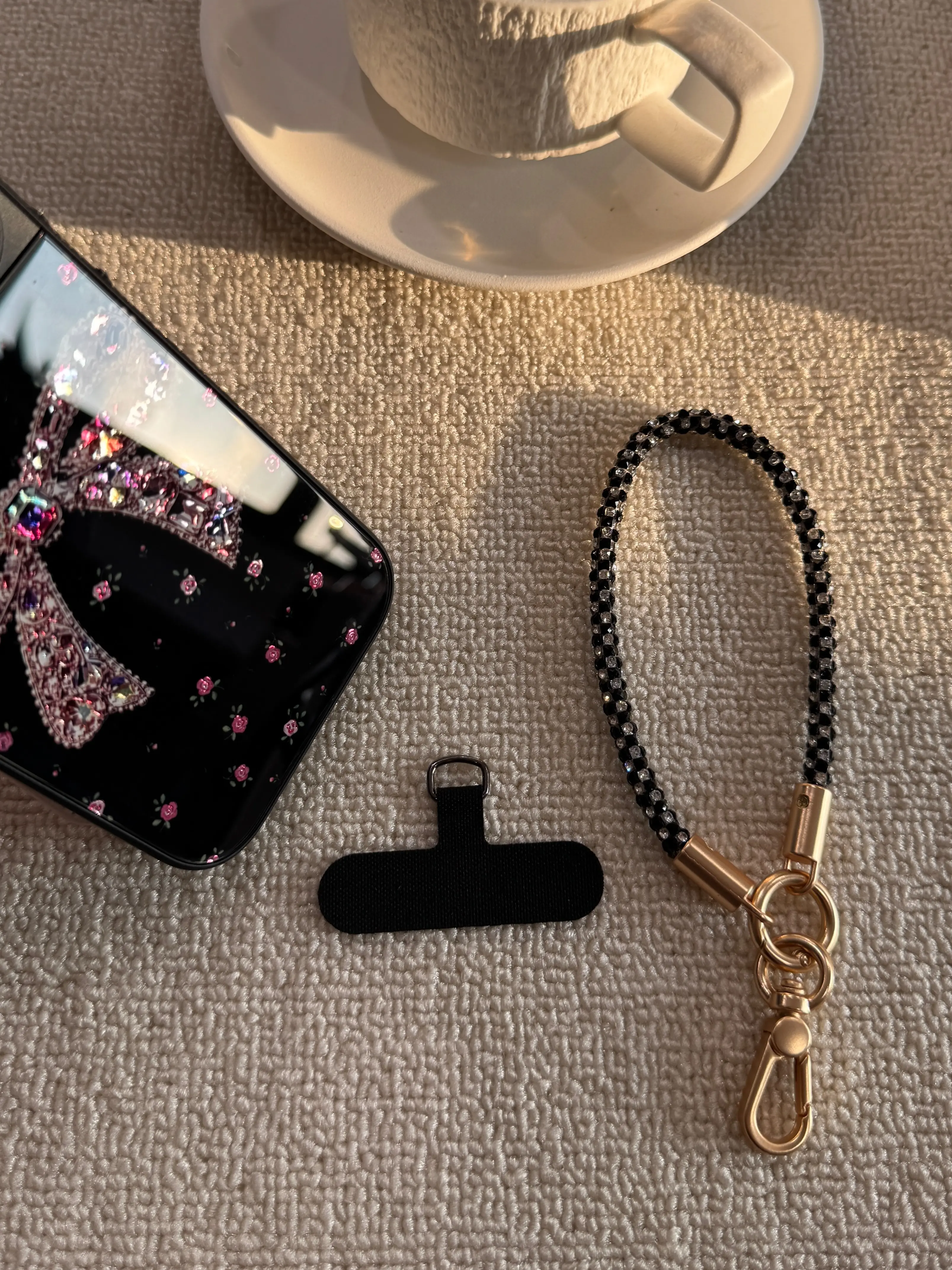 Woner For Phone Strap, Phone Chain For iPhone 17 Pro Max Phone Charm Key Chain Detachable Cell Phone Lanyard Accessories-High Shine