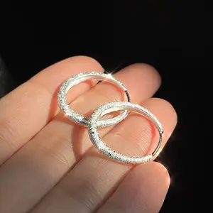 925 Sterling Silver Hoop Earrings for Women|Hypoallergenic Circle Earrings|Rhinestone Double Crystal Paved Silver Tone Hoop Earrings| Fashionable Women's Jewelry For Daily Wear And Banquets