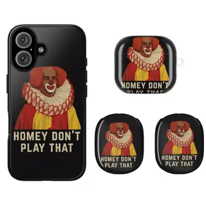 Homey Clown Funny – Retro Comedy Phone Case & AirPods Case, AirPods Max Compatible with iPhone 11–17 Pro Max, 90s TV Fan Gift, Slim Guard TM