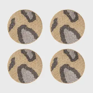 Animal pattern coasters, gold