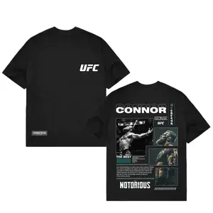 [100% cotton]Conor McGregor "The Notorious" UFC MMA Graphic Tee| Combat Sports Gym Wear T-Shirt, Premium Cotton Unisex Streetwear Shirt, Retro Fight Night Apparel, UFC Fan Merch, Training Outfit, Gift for Fighters & MMA Fans fit t-shirt