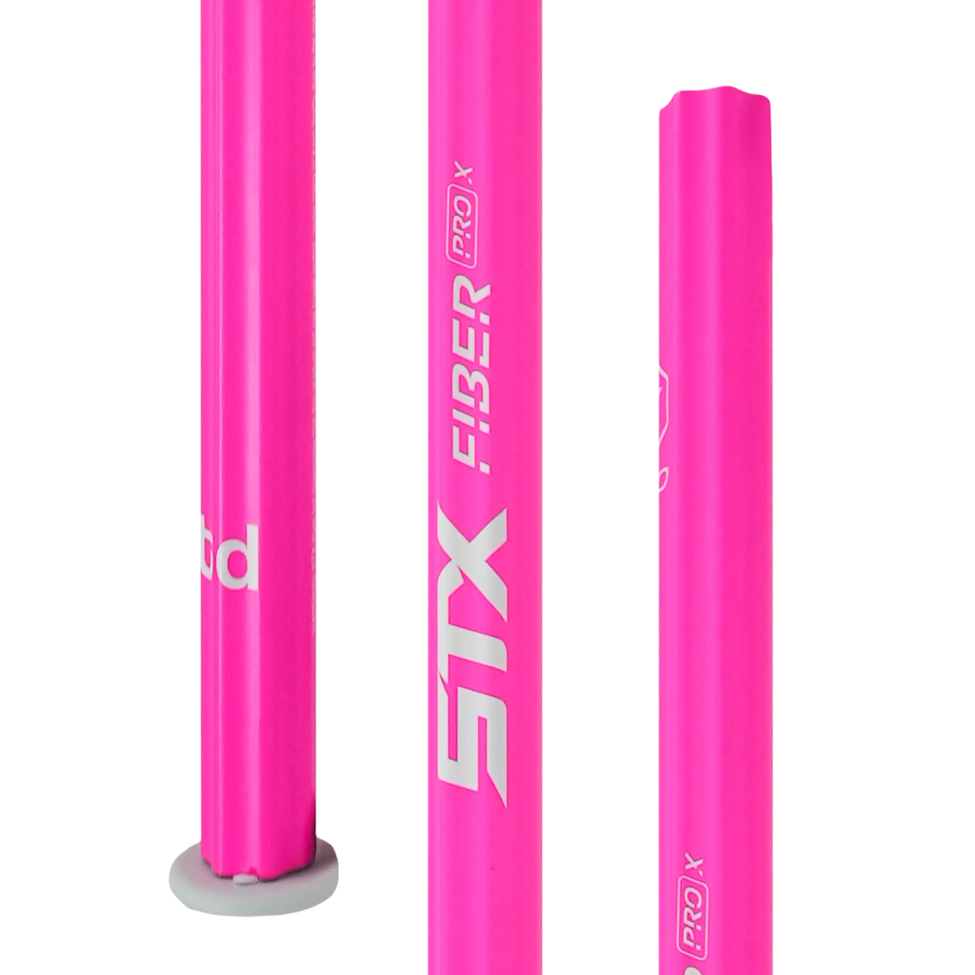 STX Fiber Pro X Pink Lemonade Lacrosse Attack Shaft - Fiber Handle with Fine-Tuned Flex, Curved Edges, High-Friction Grip, Reduced Tape Need & Better Ball Control for Enhanced Attack Shots