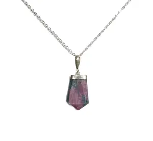 Ruby in Zoisite Pendant Necklace, Stone Necklace