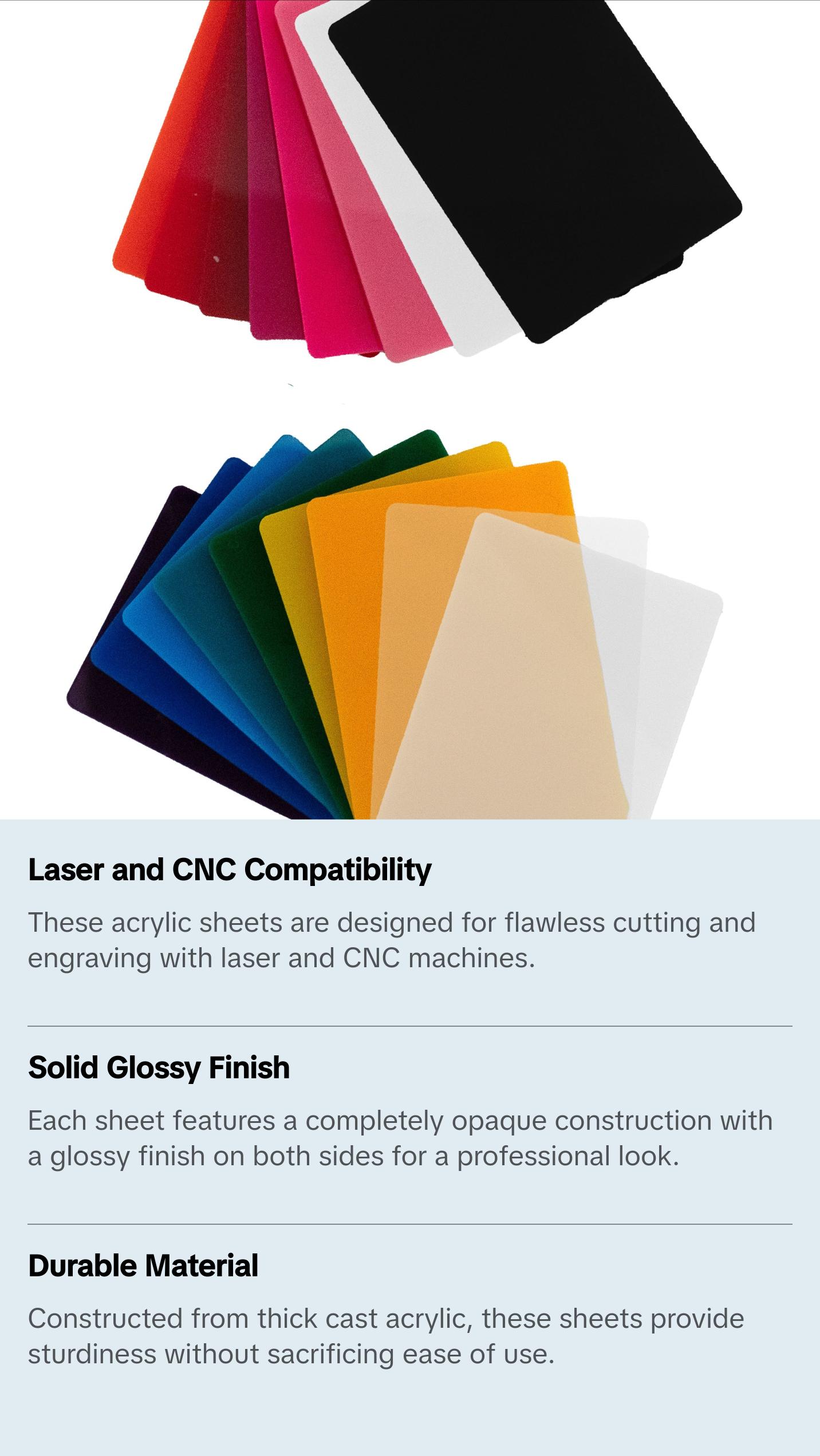 1/8" Light Blue Cast Acrylic Sheets