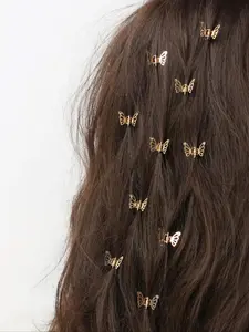 Butterfly Design Hair Clip, Hollow Out Design Hair Accessories for Women & Girls, Simple Style Plain Color Bangs Clip for Party, Daily Decor, Hair Clip Set