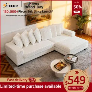 【3 packages delivery】【Give away eight pillows】Niccae Modern Convertible Sofa Bed with Foam Padding | 2-Pillow Living Room Couch | Adjustable Left/Right Recliner | Durable Hardwood Frame | Comfortable for Family & Guests