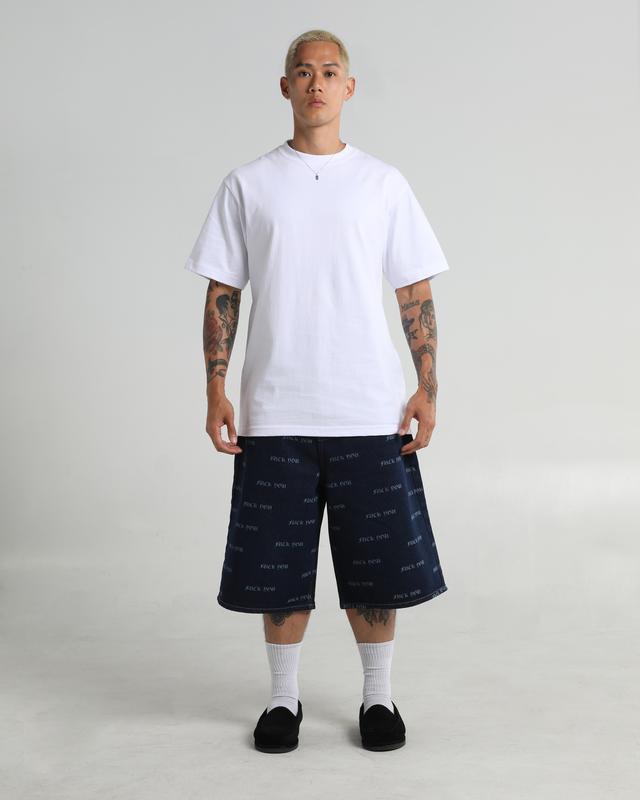 Laser F*** You Denim Shorts