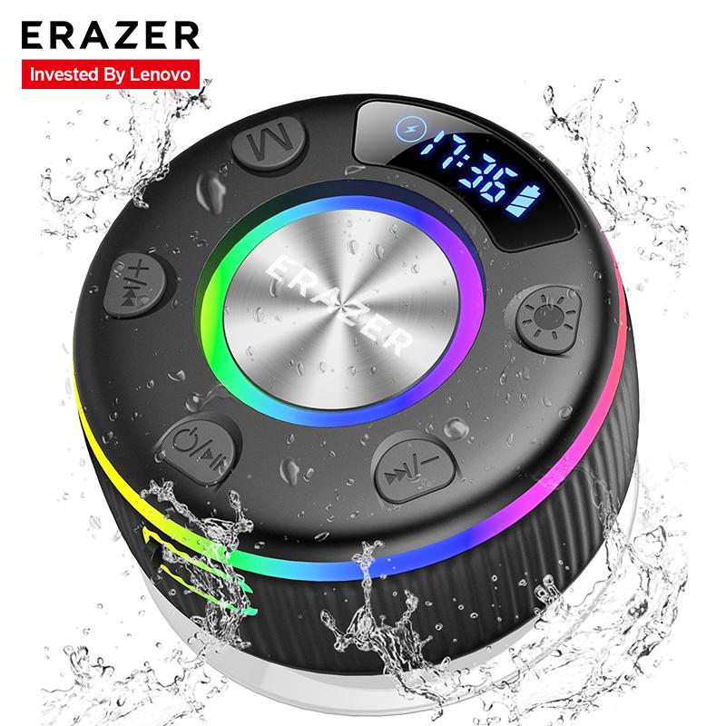 ERAZER XM102 Waterproof Shower Bluetooth Speaker Portable Wireless Speaker with Suction Cup IPX6 Waterproof Speaker Suitable for home/party/outdoor/beach, electronic products, birthday gifts