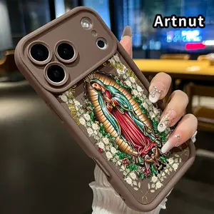 Phone Case for iphone 17 Pro Max 16 Plus 15 14 13 12 11 XR Air E Virgin's Divine Grace Pattern Full Lens Protector Rugged Durable Soft TPU Cover Gift for Girl