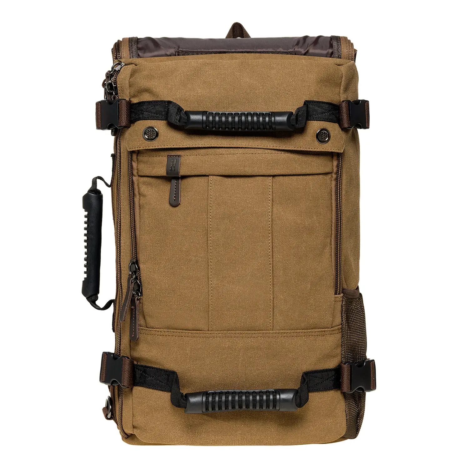 KAUKKO Canvas Travel Backpack Multi-Functional Bag Fits 17" Laptop, Large Capacity Hiking Backpack, Outdoor Casual Daypack ,23.8L