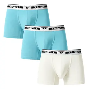TAUWELL 3 Pack Men’s Mesh Boxer Briefs, Soft Cotton Stretch Underwear for Long Sitting & Light Gym Warmups, Breathable Cotton Comfort, Shape-Retaining Wide Elastic Waistband-25202