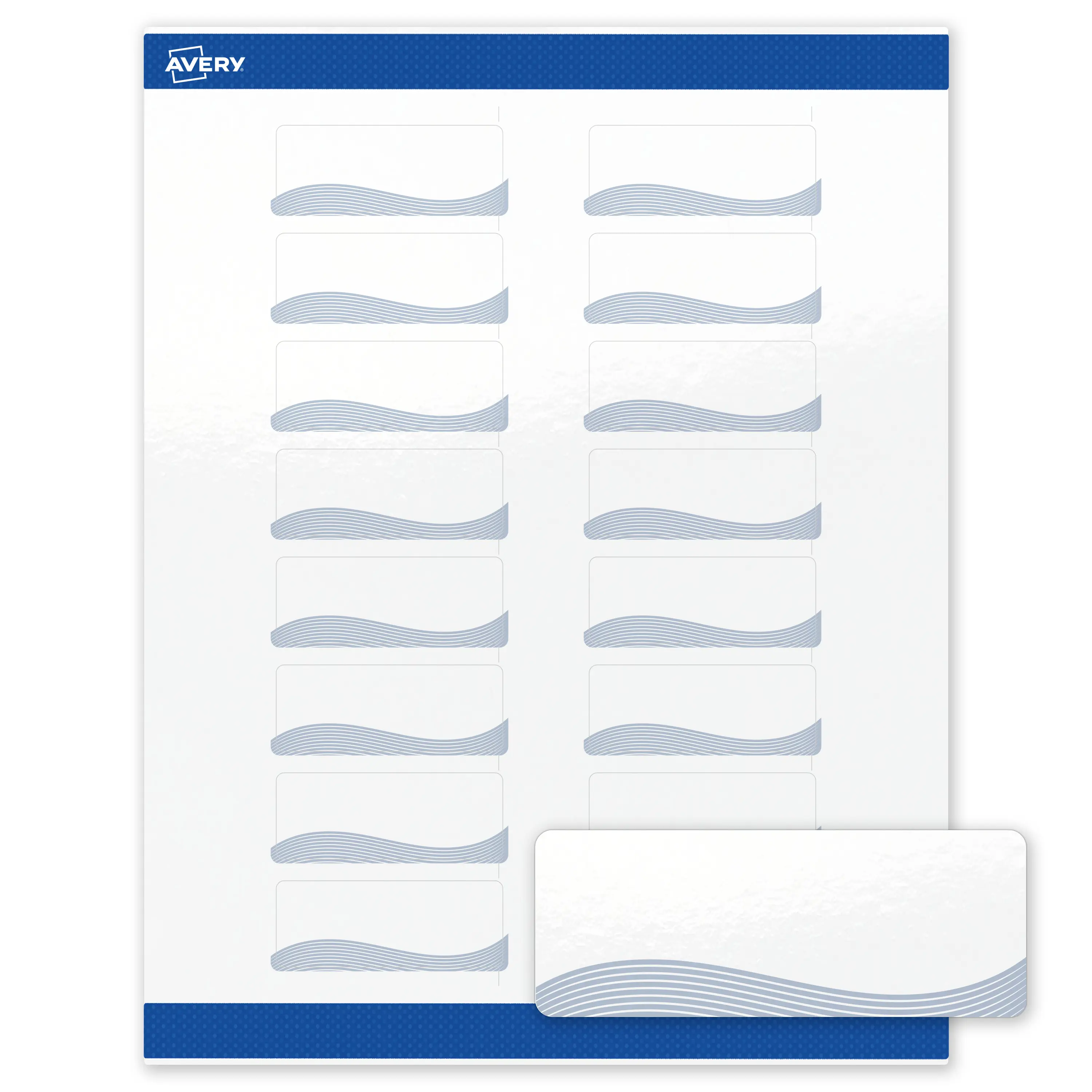 Avery Printable Rectangle Address Labels with Sure Feed Technology, Pre-Printed Colorful Design, Glossy White, 1" x 2-5/8", Laser & Inkjet Compatible, 160 Total