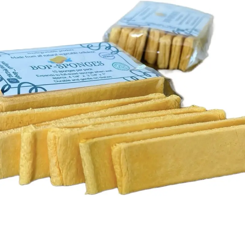 BOP-SPONGES Biodegradable Dishwasher Cleaner Sponges with Natural Cellulose Fibrils for Soft Cleaning Eco-Friendly Kitchen Tools