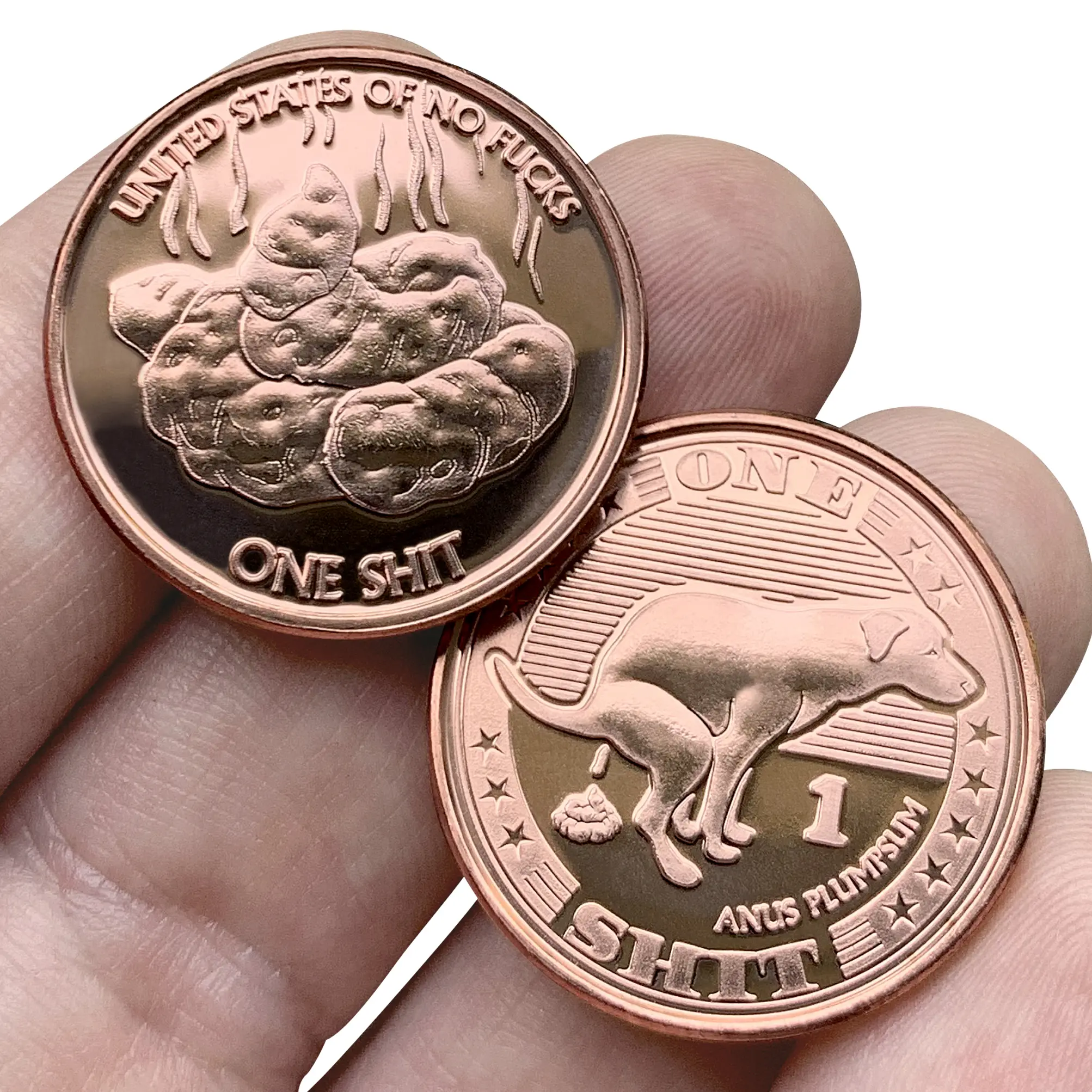 ZFG Inc. Give A "Shit" Copper-Colored Coin (10-Pack)