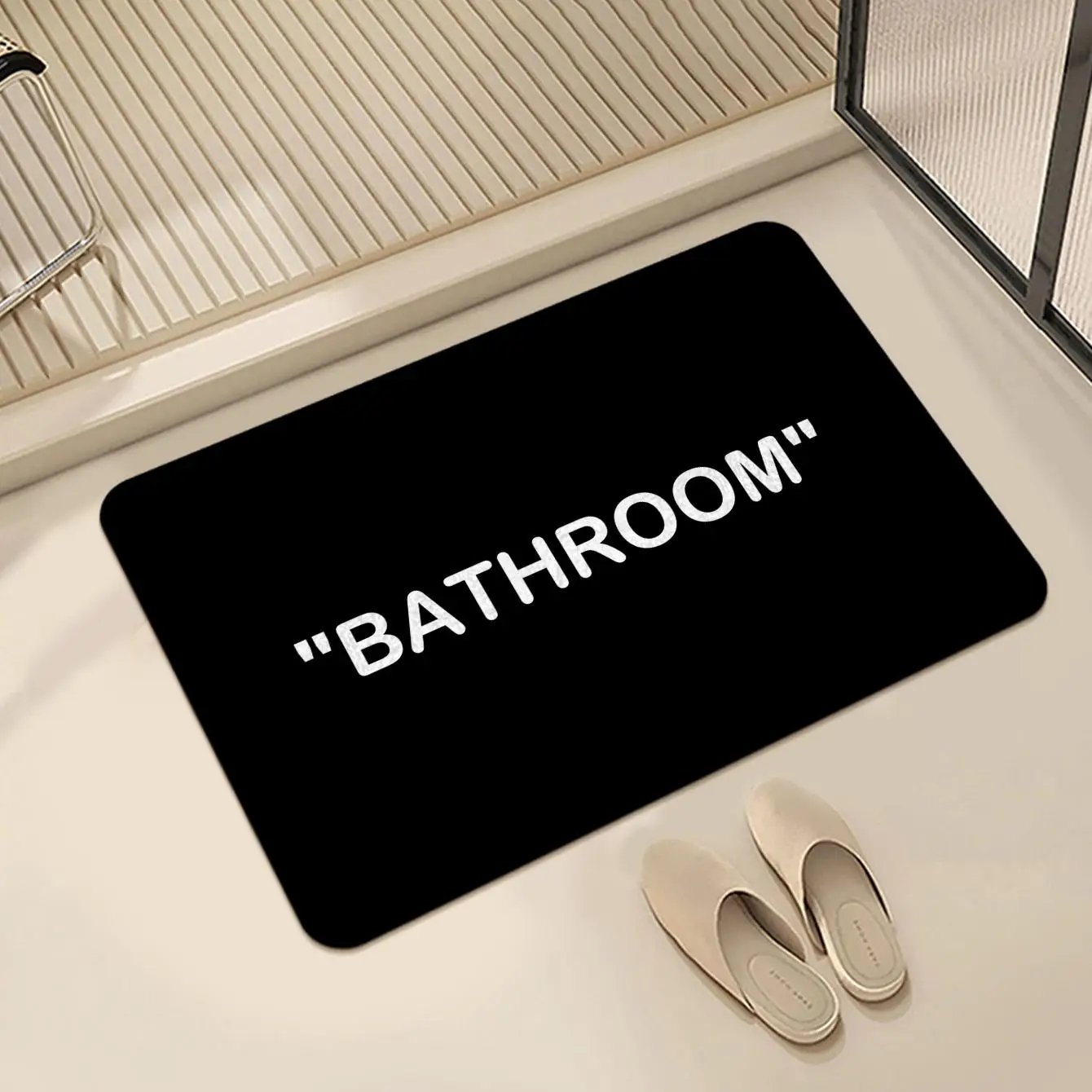 1 piece of comfortable flannel sponge floor mat with letter pattern, thick sponge mat, suitable for comfortable standing, perfect for decorating livin