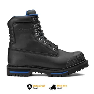 Tarantula 8" Steel Toe Men’s Waterproof Work Boot - Black