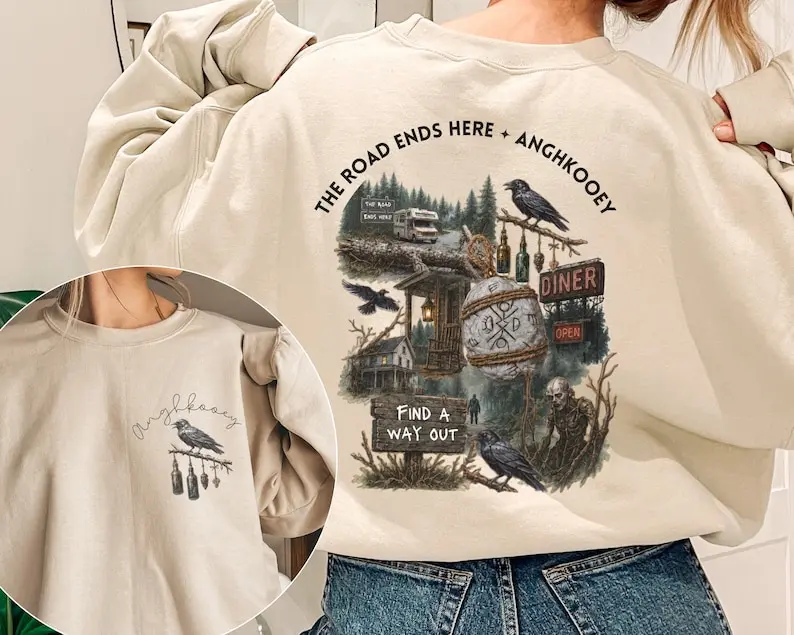 FROM TV Series Sweatshirt, Anghkooey Fromville Horror Crewneck, Vintage Retro Graphic Pullover, Spooky Fan Gift Idea, Unisex TV Show Merch