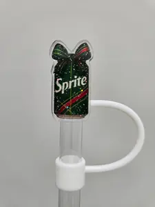 10MM SpritePlaid Acrylic strawtopper