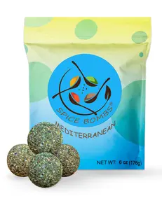 Spice Bombs Lab Mediterranean Seasoning 4 Pack - Versatile Chef-Made Blend - Full of Flavor, Easy to Use, Mess-Free - Perfect for Soups, Stews, & Grilled Meats