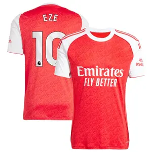 Eze 10 Red Color AFC Style ss2526 Home Soccer Shirt, Eze Short Sleeve Home Edition Football Shirt