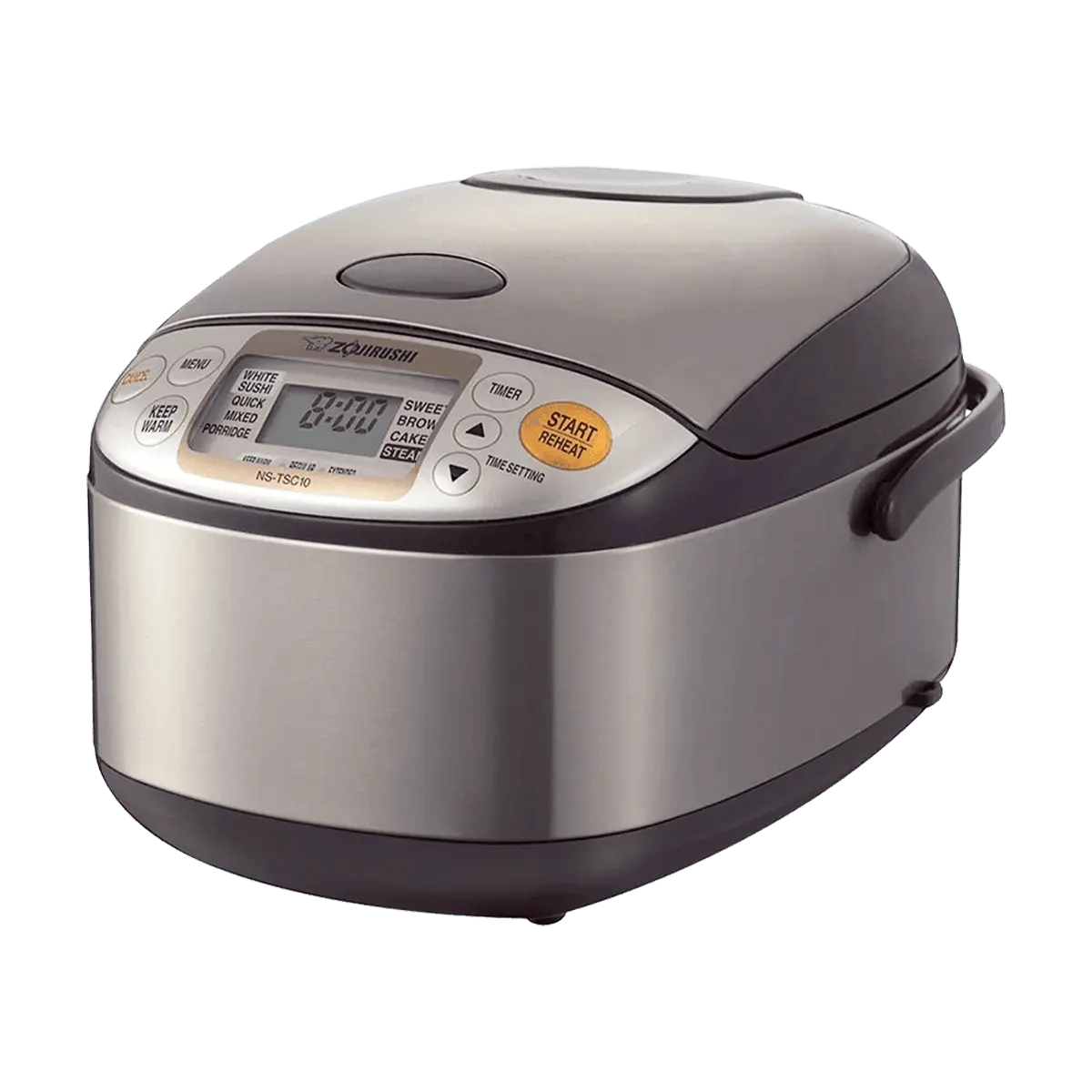 Zojirushi NS-TSC10 5.5-Cup Rice Cooker & Warmer, 1L, Automatic Multi-Cooker with Steamer Basket, Smart Timer & Keep Warm Function, Ideal for Japanese Cuisine