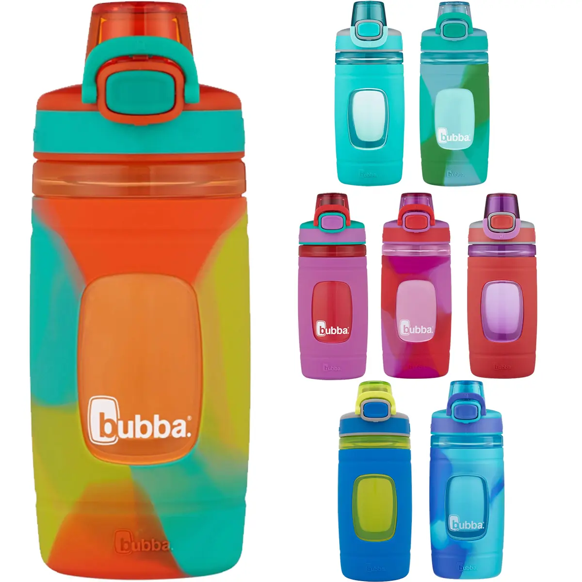 Bubba Kid's 16 oz. Flo Refresh Plastic Water Bottle with Silicone Sleeve