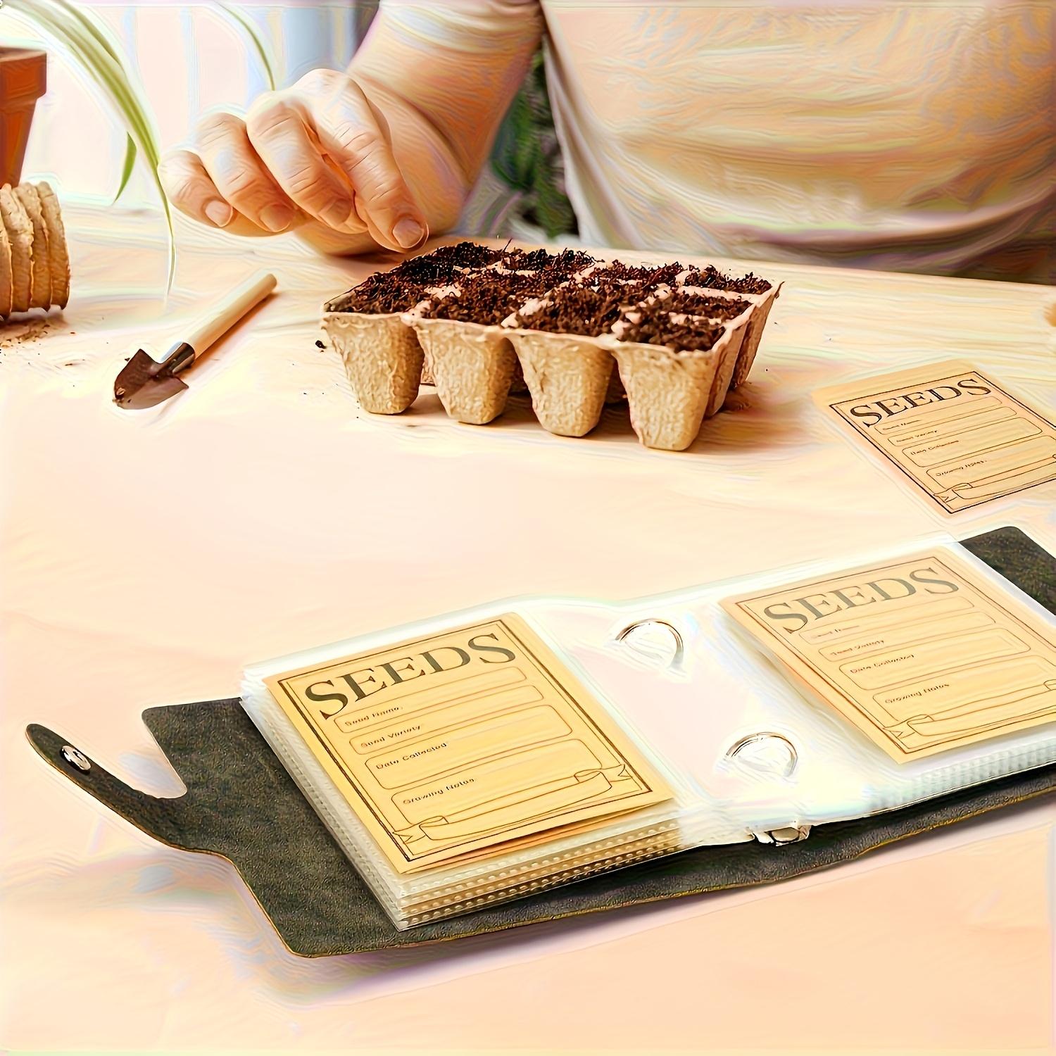 50 Pack Self-Sealing Seed Envelopes - Garden Seed Storage Organizer Binder, Seed Packet Organizer with Seed Saver Pouches for Flower Vegetable Seeds