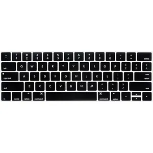 Ultra Thin  Keyboard Protector Cover  for MacBook Pro with  Bar 13-inch 15-inch (Model A1706, A1707, A1989, A1990, A2159) (2016 2017 2018 2019 Released) (Black)
